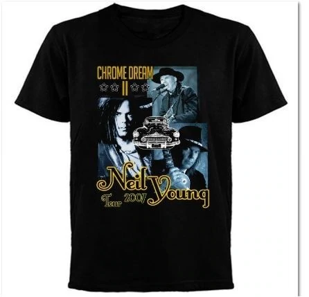 Neil Young- Tour 2007-Two Sided Printed    T-shirt