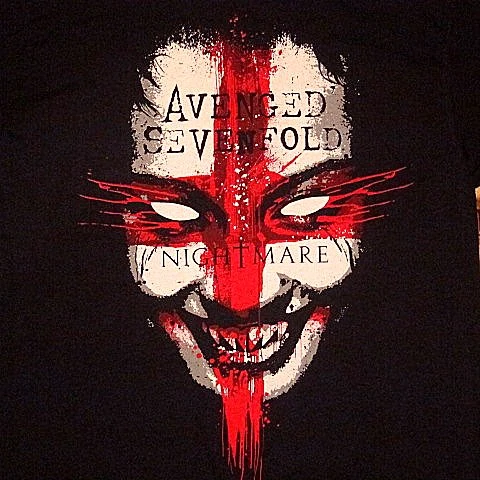 AVENGED SEVENFOLD -Nightmare - Two Sided Printed Vintage -T-Shirt