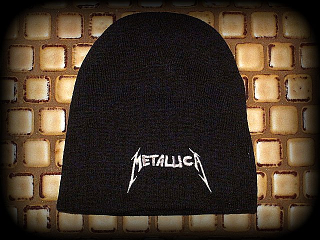 METALLICA - -Embroidered - Logo Beanie - Stretchy 100% acrylic fabric provides a one-size-fits-all . Soft and light-weight beanie with slightly ribbed knit texture
