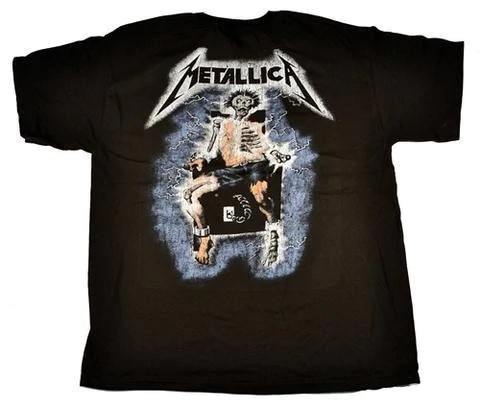 Metallica Unisex Shirt, Distressed Guitar Tee, Vintage Band Tee