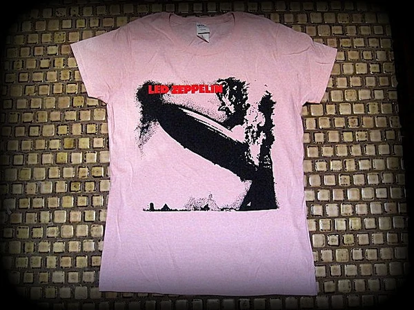 Led Zeppelin - Exploding Blimp /Women's / Girls- T-Shirt- Color- Pink