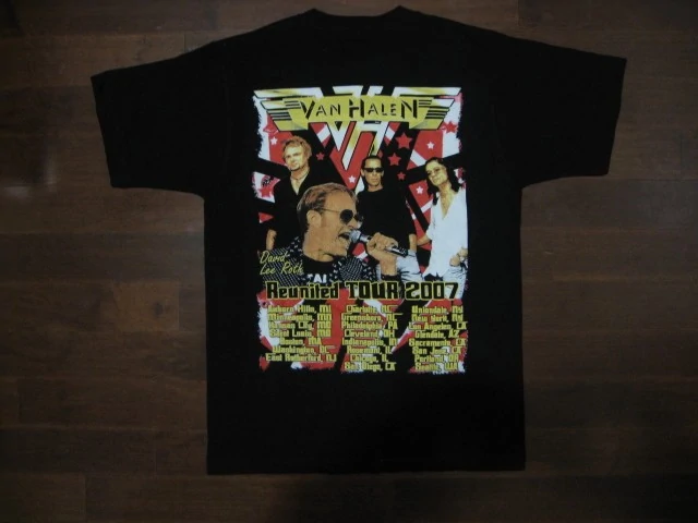 VAN HALEN‏ - Reunited Tour 2007-Two Sided Print - T-Shirt