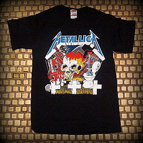 METALLICA - Vintage Collage - Unisex T-SHIRT- Printed Front And Back