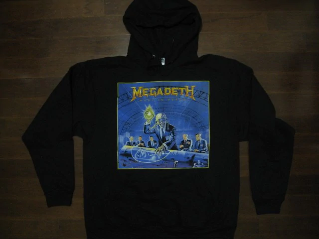 MEGADETH- Rust In Peace / Radioactive Symbol-Two Sided Printed Hoodie