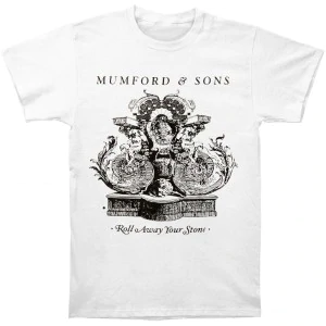 MUMFORD & SONS‏- Roll Away Your Stone Logo & Ornate Flourishes Statue - T-Shirt