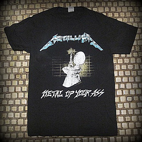METALLICA- Metal Up Your Ass- Vintage Two Sided Printed Distressed - T-Shirt