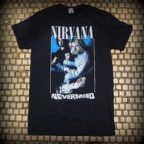 NIRVANA- Nevermind/ Band Photo - Unisex T- Shirt. Printed Front & Back