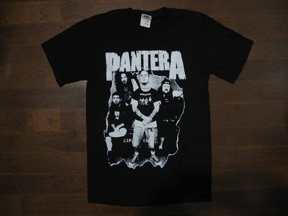 PANTERA- Group Picture / Terry Glaze - Vintage -Two Sided Printed - T-shirt