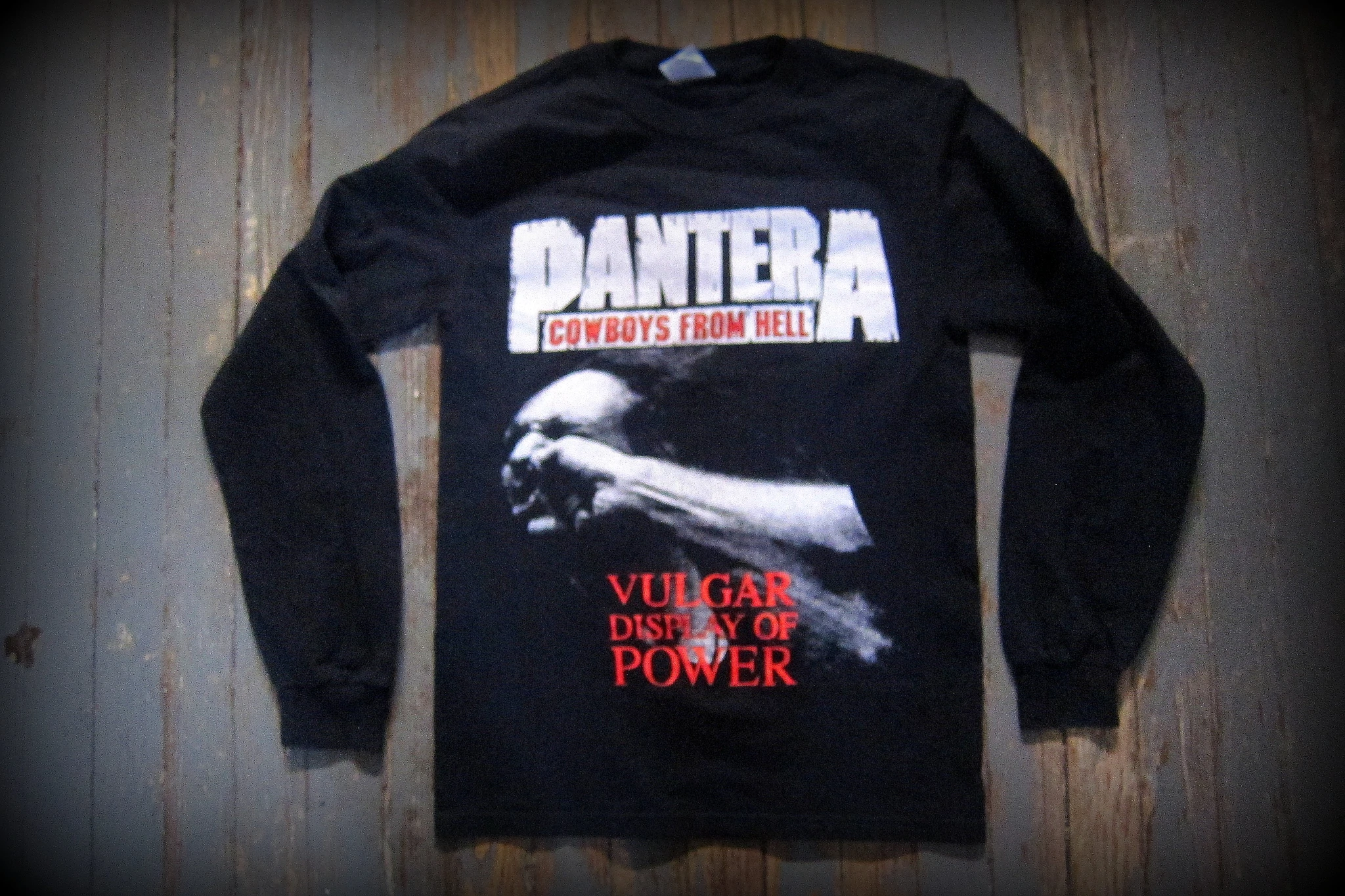 PANTERA - Vulgar Display Of Power - Two Sided Printed- Unisex Long Sleeve Shirt.