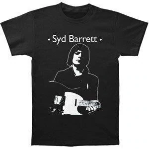 PINK FLOYD / Syd Barrett With Guitar Black & White Photo -T-Shirt
