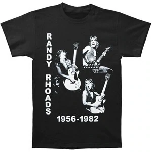RANDY RHOADS‏ T-1956 - 1982 Triple Black & White Photos - T-Shirt