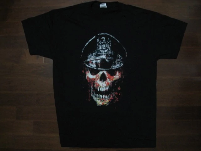 SLAYER- Blood Splattered Skull -Tow Sided Printed - T-Shirt